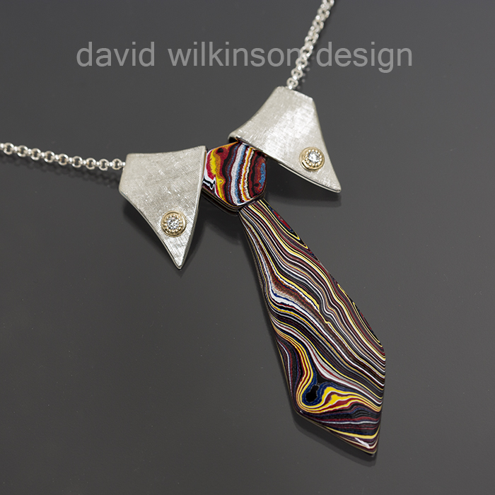 Fordite Necktie Pendant