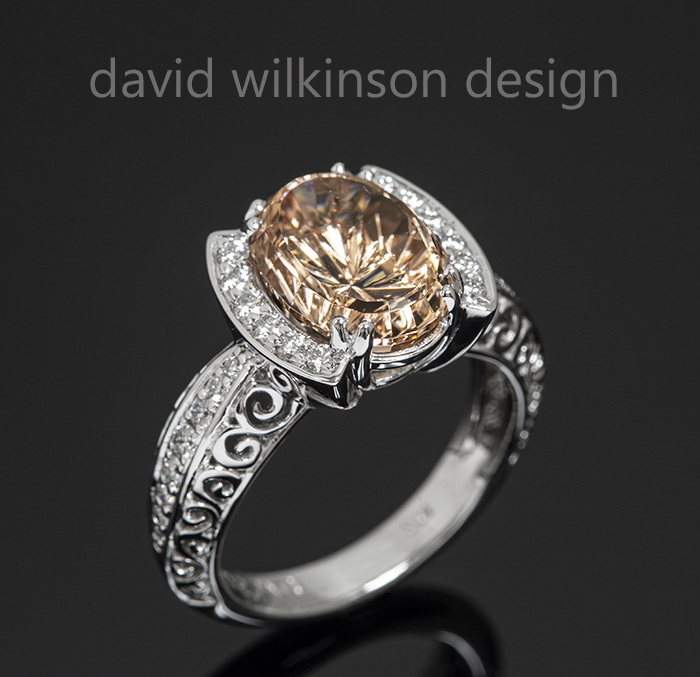 Morganite and Diamond Ring