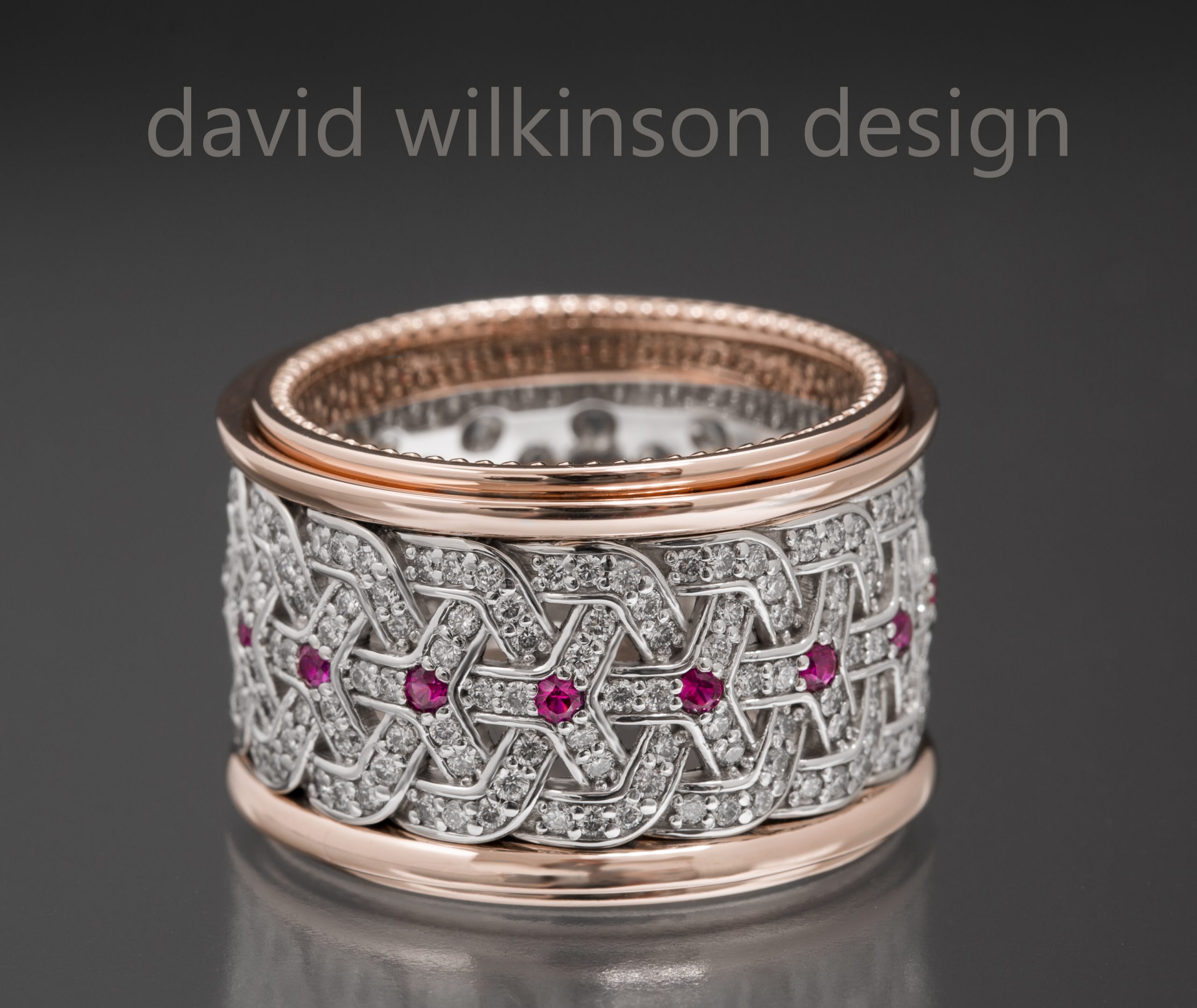 Ring with woven design